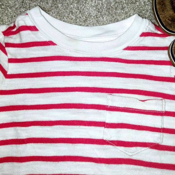 Janie & Jack 12-18 Month Tee Red White Blue Bundle 5 Flip Flops - Picture 2 of 4